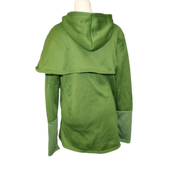 Ladies Hoodie Junior Sz XL Sweatshirt Faith LS pockets Embroidered Green Unique - Picture 2 of 11